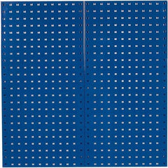 Triton - 18" Wide x 36" High Industrial Steel Tool Peg Board System - 2 Panels, Steel, Blue - Eagle Tool & Supply