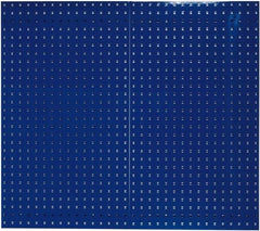 Triton - 24" Wide x 42-1/2" High Industrial Steel Tool Peg Board System - 2 Panels, Steel, Blue - Eagle Tool & Supply