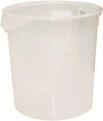 Rubbermaid - Round, Clear Polypropylene Food Storage Container - 14" High x 13.1" Wide - Eagle Tool & Supply