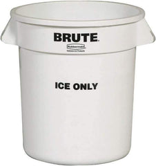 Rubbermaid - Round, White Polyethylene Food Storage Container - 17.1" High x 15.6" Wide - Eagle Tool & Supply