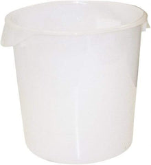 Rubbermaid - Round, White Polyethylene Food Storage Container - 14" High x 13.1" Wide - Eagle Tool & Supply