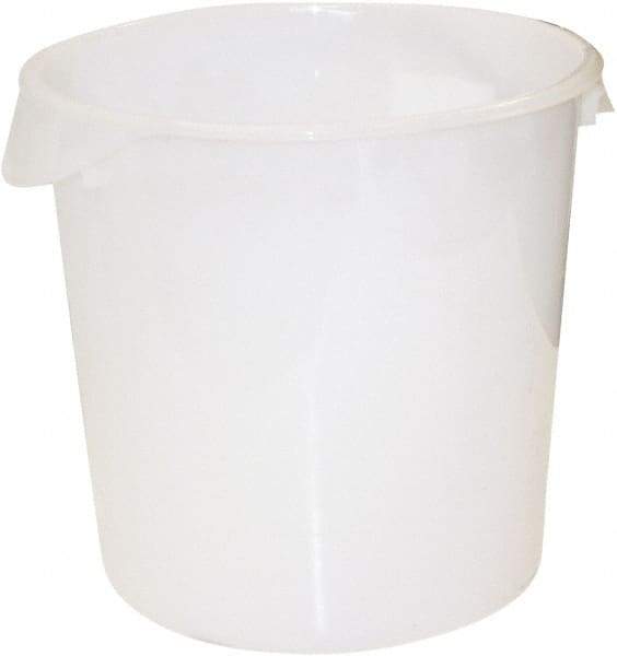 Rubbermaid - Round, White Polyethylene Food Storage Container - 11.9" High x 13.1" Wide - Eagle Tool & Supply