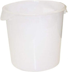 Rubbermaid - Round, White Polyethylene Food Storage Container - 11.9" High x 13.1" Wide - Eagle Tool & Supply