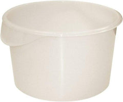 Rubbermaid - Round, White Polyethylene Food Storage Container - 8.1" High x 13.1" Wide - Eagle Tool & Supply