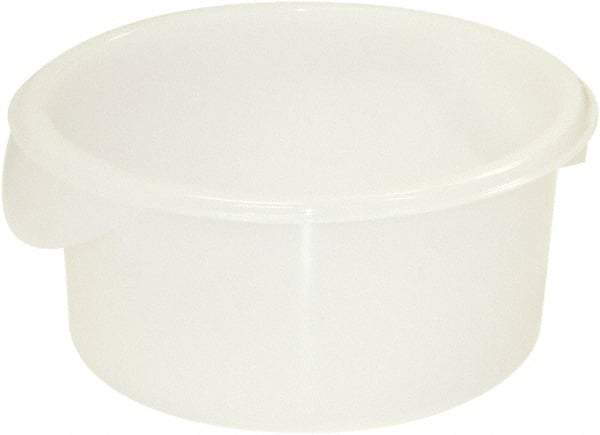 Rubbermaid - Round, White Polyethylene Food Storage Container - 10.6" High x 10" Wide - Eagle Tool & Supply