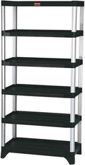 Rubbermaid - 73" High x 20" Wide x 35" Deep, 6 Shelf Structural Plastic Open Shelving - 20 Inches Wide x 73 Inches High x 35 Inches Deep, 800 lbs. Limit - Eagle Tool & Supply