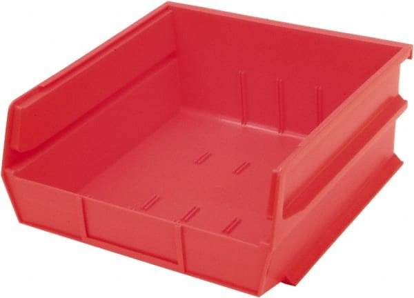 Triton - 10-7/8" Deep, Red Polypropylene Hopper Stacking Bin - 5" High x 11" Wide x 10-7/8" Long - Eagle Tool & Supply