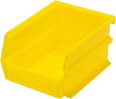 Triton - 5-3/8" Deep, Yellow Polypropylene Hopper Stacking Bin - 3" High x 4-1/8" Wide x 5-3/8" Long - Eagle Tool & Supply