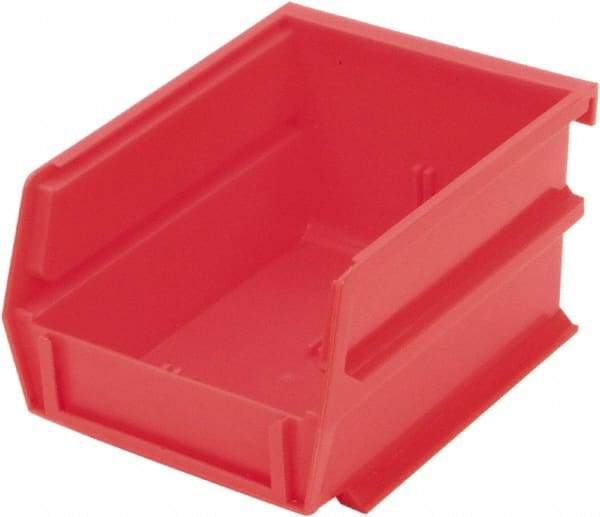 Triton - 5-3/8" Deep, Red Polypropylene Hopper Stacking Bin - 3" High x 4-1/8" Wide x 5-3/8" Long - Eagle Tool & Supply