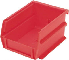 Triton - 5-3/8" Deep, Red Polypropylene Hopper Stacking Bin - 3" High x 4-1/8" Wide x 5-3/8" Long - Eagle Tool & Supply