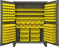 Durham - 198 Bin Storage Cabinet - Steel, 60" Wide x 24" Deep x 78" High, Gray - Eagle Tool & Supply