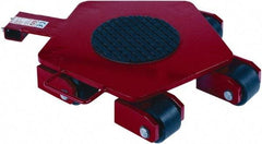 GKS - 8,800 Lb Capacity Steel Machine Dolly - 29.9" Long x 22.1" Wide x 4.3" High, 3.3" Wheels - Eagle Tool & Supply