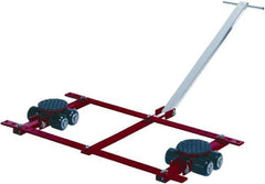 GKS - 13,200 Lb Capacity Steel Machine Dolly - 21.3" Long x 53.9" Wide x 4.3" High, 3.3" Wheels - Eagle Tool & Supply