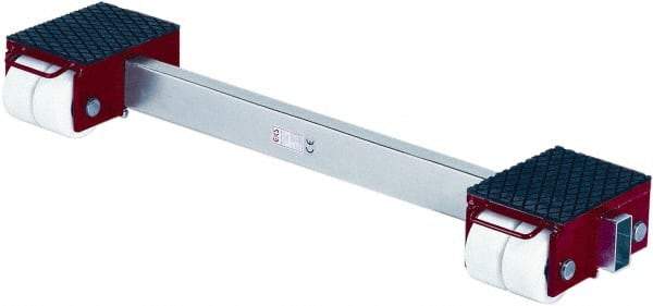 GKS - 44,000 Lb Capacity Steel Machine Dolly - 11" Long x 63" Wide x 7.1" High, 5-1/2" Wheels - Eagle Tool & Supply
