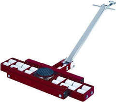 GKS - 39,600 Lb Capacity Steel Machine Dolly - 40.6" Long x 24.4" Wide x 4.3" High, 3.3" Wheels - Eagle Tool & Supply