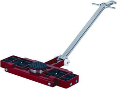 GKS - 19,800 Lb Capacity Steel Machine Dolly - 33.1" Long x 23" Wide x 4.3" High, 3.3" Wheels - Eagle Tool & Supply