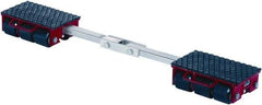 GKS - 19,800 Lb Capacity Steel Machine Dolly - 7.9" Long x 48-1/2" Wide x 4.3" High, 3.3" Wheels - Eagle Tool & Supply