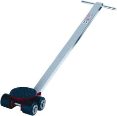 GKS - 6,600 Lb Capacity Steel Machine Dolly - 10.6" Long x 9.1" Wide x 4.3" High, 3.3" Wheels - Eagle Tool & Supply