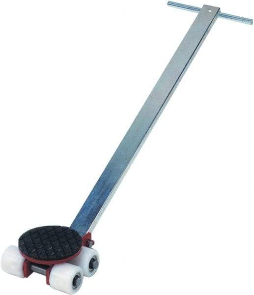 GKS - 4,400 Lb Capacity Steel Machine Dolly - 9.3" Long x 8.9" Wide x 4.3" High, 3.3" Wheels - Eagle Tool & Supply