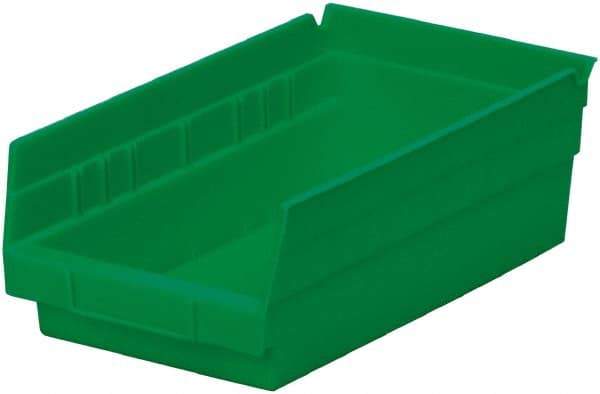 Akro-Mils - 11-5/8" Deep, Green Hopper Shelf Bin - 4" High x 6-5/8" Wide x 11-5/8" Long - Eagle Tool & Supply