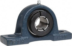 Value Collection - 1-7/16" ID, 6-9/16" OAL x 3-21/32" OAH Pillow Block - 3,461 Lb Static Cap, 5,777 Lb Dyn Cap, 5" Btw Mnt Hole Ctrs, 1-7/8" Base-to-Ctr Ht, Cast Iron - Eagle Tool & Supply