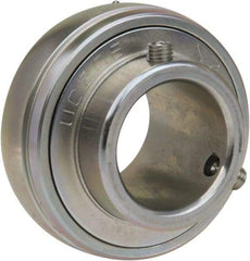 Value Collection - 5/8" ID x 1.575" OD, 2,877 Lb Dynamic Capacity, Ball Bearing Insert Insert Bearing - Zinc Chromate Plated Steel Insert, 0.512" Race Width, 1,495 Lb Static Capacity - Eagle Tool & Supply