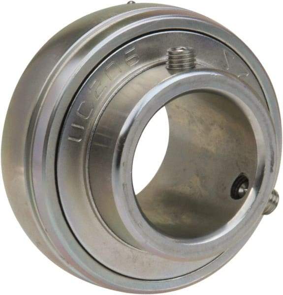 Value Collection - 3/4" ID x 1.85" OD, 2,877 Lb Dynamic Capacity, Ball Bearing Insert Insert Bearing - Zinc Chromate Plated Steel Insert, 0.63" Race Width, 1,495 Lb Static Capacity - Eagle Tool & Supply