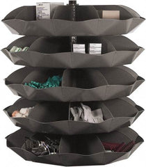 Durham - 10,000 Lb Capacity, 29" Deep x 66-5/16" High, Rotating Bin Rack - 1 Side, Gray Steel Bins - Eagle Tool & Supply
