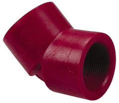 NIBCO - 1-1/2" PVDF Plastic Pipe 45° Elbow - Schedule 80, FIPT x FIPT End Connections - Eagle Tool & Supply