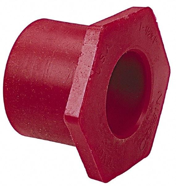 NIBCO - 3/4 x 1/2" PVDF Plastic Pipe Flush Socket Reducer Bushing - Schedule 80, SPIG x S End Connections - Eagle Tool & Supply