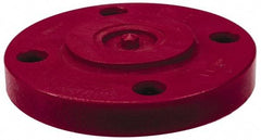 NIBCO - 1/2" Pipe, 3-1/2" OD, PVDF Blind Pipe Flange - Schedule 80, Red - Eagle Tool & Supply