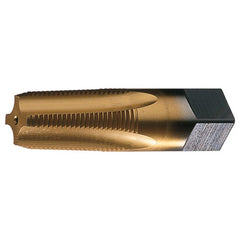 ‎1/16-27 NPT 4 Flute Taper Pipe HSS Medium Hook Taper Pipe Tap- Bright - Exact Industrial Supply