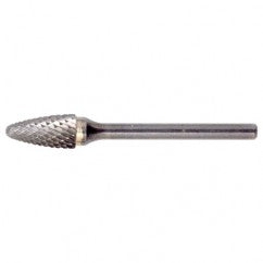 SF-51 Double Cut Solid Carbide Bur-Round Nose Tree Shape - Eagle Tool & Supply