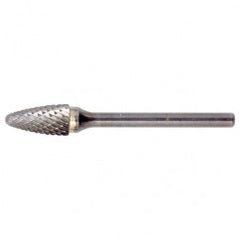 SF-51 Double Cut Solid Carbide Bur-Round Nose Tree Shape - Eagle Tool & Supply