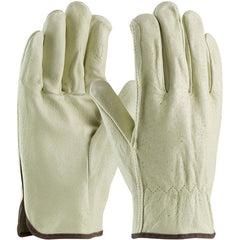 ‎70-318/L Leather Drivers Gloves - Top Grain Pigskin Leather Drivers - Premium Grade - Straight Thumb - Exact Industrial Supply
