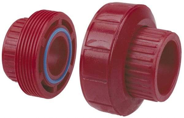 NIBCO - 1/2" PVDF Plastic Pipe Socket Union - Schedule 80, S x S End Connections - Eagle Tool & Supply