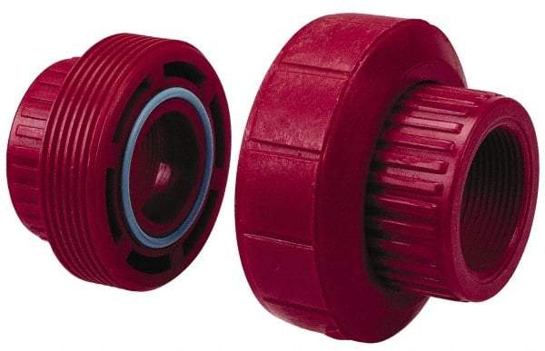 NIBCO - 1/2" PVDF Plastic Pipe Threaded Union - Schedule 80, FIPT x FIPT End Connections - Eagle Tool & Supply