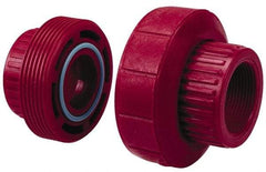 NIBCO - 1/2" PVDF Plastic Pipe Threaded Union - Schedule 80, FIPT x FIPT End Connections - Eagle Tool & Supply