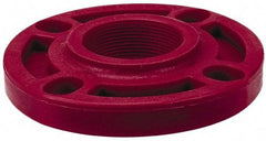 NIBCO - 2" Pipe, 6" OD, PVDF Threaded Pipe Flange - Schedule 80, Red - Eagle Tool & Supply