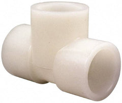 NIBCO - 1" PVDF Plastic Pipe Socket Tee - Schedule 80, S x S x S End Connections - Eagle Tool & Supply