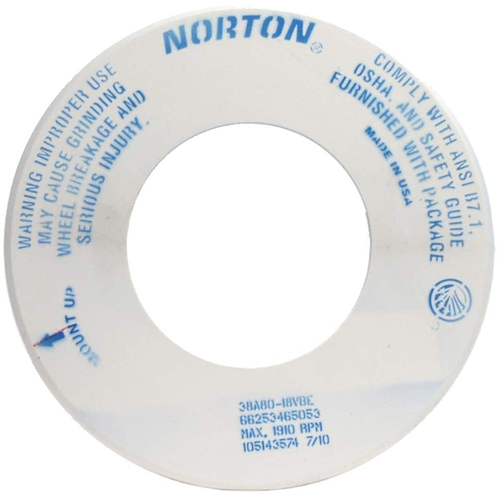 Norton - Tool & Cutter Grinding Wheels Wheel Type: Type 1 Wheel Diameter (Inch): 18 - Eagle Tool & Supply