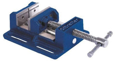 Gibraltar - 8" Jaw Opening Capacity x 2" Throat Depth, Horizontal Drill Press Vise - 8" Wide Jaw, Stationary Base, Standard Speed, 15-7/16" OAL x 3-9/16" Overall Height, Cast Iron - Eagle Tool & Supply
