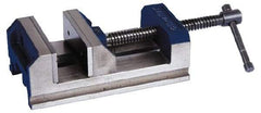 Gibraltar - 6" Jaw Opening Capacity x 2" Throat Depth, Horizontal Drill Press Vise - 6" Wide x 2" High Jaw, Stationary Base, Standard Speed, 11-15/16" OAL x 3-1/2" Overall Height - Eagle Tool & Supply