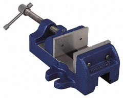 Gibraltar - 3" Jaw Opening Capacity x 1-1/2" Throat Depth, Horizontal Drill Press Vise - 3" Wide Jaw, Stationary Base, Standard Speed, 8-1/4" OAL, Cast Iron - Eagle Tool & Supply