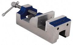 Gibraltar - 2-1/2" Jaw Opening Capacity x 1-1/2" Throat Depth, Horizontal Drill Press Vise - 2-7/16" Wide Jaw, Stationary Base, Standard Speed, 7-1/4" OAL, Cast Iron - Eagle Tool & Supply