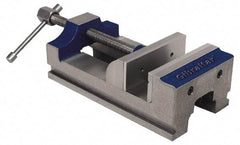 Gibraltar - 3" Jaw Opening Capacity x 1-3/4" Throat Depth, Horizontal Drill Press Vise - 3" Wide Jaw, Stationary Base, Standard Speed, 7-1/2" OAL, Cast Iron - Eagle Tool & Supply