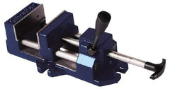 Gibraltar - 6" Jaw Opening Capacity x 1-5/8" Throat Depth, Horizontal Drill Press Vise - 6" Wide Jaw, Stationary Base, Standard Speed, 14-5/8" OAL x 4-1/2" Overall Height, Cast Iron - Eagle Tool & Supply