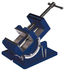 Gibraltar - 3" Jaw Width, 3" Jaw Opening Capacity, Angle Stationary Machine Vise - Manual Operation, 1 Station, 8-5/8" Long x 4-1/8" High x 1-1/8" Deep, 1-1/8" Jaw Height - Eagle Tool & Supply