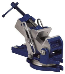Gibraltar - 4" Jaw Width, 4" Jaw Opening Capacity, Angle Swivel Machine Vise - Manual Operation, 1 Station, 12-1/4" Long x 5-15/16" High x 1-3/4" Deep, 1-3/4" Jaw Height - Eagle Tool & Supply