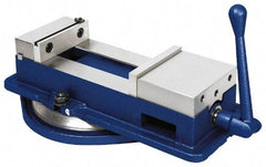 Gibraltar - 6" Jaw Width, 8-3/4" Jaw Opening Capacity, Horizontal Swivel Machine Vise - Manual Operation, 1 Station, 19-1/2" Long x 6-1/4" High x 1-5/8" Deep, 1-5/8" Jaw Height - Eagle Tool & Supply